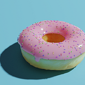 Donut principiante. 3D Modeling project by Elena Gonzalez Fernandez - 05.25.2021