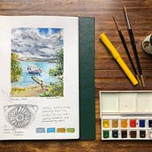 My project for course: Watercolor Travel Journal. Traditional illustration, Watercolor Painting, Architectural Illustration, and Sketchbook project by Helen Butt - 01.11.2023