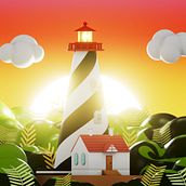 St. Augustine Lighthouse. Projekt z dziedziny 3D, Ilustracja c, frowa,  Modelowanie 3D i  Projektowanie 3D użytkownika Erick Lima - 12.01.2023