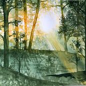 My project: Dreamy Watercolor Landscapes: Paint with Light. Painting, and Watercolor Painting project by Heike da Silva Cardoso - 01.12.2023