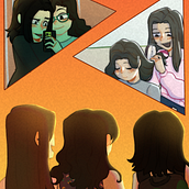 Meu projeto do curso: Ilustração digital com influência mangá. Un proyecto de Ilustración tradicional, Cómic, Ilustración digital, Stor, telling, Narrativa y Manga de Gabrielle Duarte Rebelato - 13.01.2023