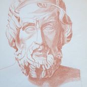 Dibujos a mano en grafito y sanguina - Escuela de dibujo y pintura Luisa Pallarés (Madrid) Ein Projekt aus dem Bereich Bleistiftzeichnung, Porträtzeichnung, Zeichnen mit Buntstiften, Design und Traditionelle Illustration von Anabel Ranz Zahonero - 13.01.2023