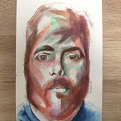 Retrato artístico en acuarela. Projekt z dziedziny Tradycyjna ilustracja, Kreatywność i Malowanie akwarelą użytkownika Luis Gerardo García - 10.01.2023