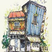 Mi proyecto del curso: Dibujo arquitectónico expresivo con marcadores de colores. Sketching, Drawing, Architectural Illustration, Sketchbook & Ink Illustration project by Ricardo Dalton - 01.13.2023