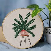 Helecho bordado Ein Projekt aus dem Bereich Stickerei, Botanische Illustration und Textildesign von Yahir Burgos-Solís (Antronauta) - 14.01.2023