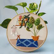 Interiorismo botánico Ein Projekt aus dem Bereich Stickerei, Textildesign und Botanische Illustration von Yahir Burgos-Solís (Antronauta) - 14.01.2023