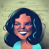 Mes projets du cours : Portrait géométrique minimaliste (Maria Picassó i Piquer) . Een project van Traditionele illustratie,  Tekening, Digitale illustratie,  Portrettekening y Vectorillustratie van Anatole OuYadlajoie - 14.01.2023