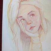 My project for course: Vibrant Portrait Drawing with Colored Pencils. Drawing, Portrait Drawing, Sketchbook, and Colored Pencil Drawing project by alba_lopez_gonzalez - 01.14.2023