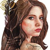 Mon projet du cours : Portrait illustré à l’aquarelle. Traditional illustration, Fine Arts, Painting, Drawing, Watercolor Painting, Portrait Drawing, and Artistic Drawing project by Mélissa Giroux - 01.14.2023