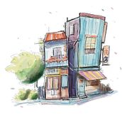 My project for course: Expressive Architectural Sketching with Colored Markers. Sketching, Drawing, Architectural Illustration, Sketchbook & Ink Illustration project by acyl_1983 - 11.14.2022