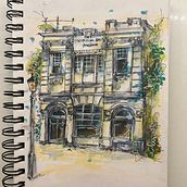 My project for course: Expressive Architectural Sketching with Colored Markers. Sketching, Drawing, Architectural Illustration, Sketchbook & Ink Illustration project by Anh - 01.15.2023