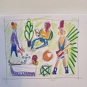 Mon projet du cours : Création de personnages à partir de dessins d’observation. Traditional illustration, Character Design, Drawing, and Sketchbook project by Ophélie Hardouin - 01.15.2023