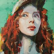 Mein Abschlussprojekt für den Kurs: Moderne Porträtmalerei mit Ölfarben. Projekt z dziedziny Trad, c, jna ilustracja,  Sztuki piękne,  Malarstwo i Malarstwo olejowe użytkownika Paula Knoche - 15.01.2023