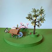 Mon projet du cours : Création de décors photographiques en papier. Design, Traditional illustration, Arts, Crafts, Sculpture, Set Design, Paper Craft, Product Photograph, and DIY project by aurelie_a.martin - 01.16.2023