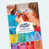 'A QUÈ JUGUEM? TOT COMENÇA EN EL JOC'. Un proyecto de Diseño gráfico, Ilustración vectorial, Creatividad, Diseño de carteles, Ilustración digital, Fotografía de estudio e Ilustración infantil de Alba Ortega Codina - 16.01.2023