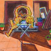 Amiga. Traditional illustration, Drawing, Digital Drawing, Artistic Drawing, and Digital Illustration project by Raquel Guirao Zaragoza - 01.16.2023