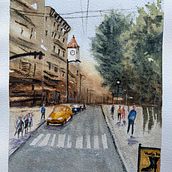 My project for course: Urban Landscapes in Watercolor. Un progetto di Belle arti, Pittura ad acquerello e Illustrazione architettonica di anncdaniels - 16.01.2023