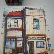 My project for course: Expressive Architectural Sketching with Colored Markers. Sketching, Drawing, Architectural Illustration, Sketchbook & Ink Illustration project by Marcin Misztal - 01.16.2023