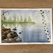 Mi proyecto del curso: Paisajes atmosféricos en acuarela. Artes plásticas, Pintura, e Pintura em aquarela projeto de Marilin Barrios - 16.01.2023