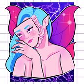 Hada de dos caras. Traditional illustration, Drawing, Digital Illustration, Portrait Drawing, Digital Drawing, and Digital Painting project by Juliana Lora - 06.14.2023
