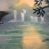 My project for course: Fantasy Landscapes with Watercolor & Gouache. Projekt z dziedziny  Sztuki piękne,  Malarstwo, Malowanie akwarelą, Ilustracja naturalist, czna i Malowanie gwaszami użytkownika kim.collingwoo - 14.01.2023