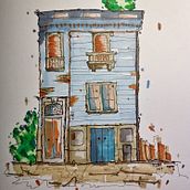 Il mio progetto del corso: Disegno architettonico espressivo con pennarelli colorati. Sketching, Drawing, Architectural Illustration, Sketchbook & Ink Illustration project by Lara Braghetti - 01.17.2023