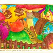 Meu projeto do curso: Ilustração em aquarela com influência japonesa. Traditional illustration, Drawing, and Watercolor Painting project by Brigit Crispi - 01.17.2023