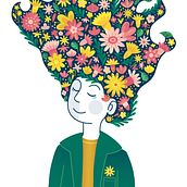 My project for course: Illustrated portraits with botanical elements. Un proyecto de Ilustración tradicional, Ilustración digital, Ilustración botánica y Dibujo digital de Ana Rui Aguiar - 17.01.2023