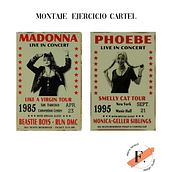 Fotomontaje Madonna vs Phoebe Buffay Ein Projekt aus dem Bereich Werbung, Musik, Fotografie, Design, Events, Grafikdesign, TV, Infografik, Fotoretuschierung, Werbefotografie, Fotografische Komposition, Farbenlehre und Dekoratives Malen von Elena Fenech - 18.01.2023