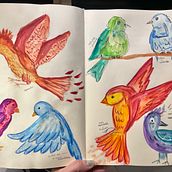 My project for course: Illustration Techniques to Unlock your Creativity. Design, Traditional illustration, Fine Arts, Painting, Creativit, Creating with Kids, and Sketchbook project by Mélissa Labonté - 01.18.2023