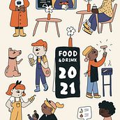 Food and drink editorial illustration. Traditional illustration, and Editorial Illustration project by Vicky Hughes - 12.31.2020