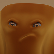 "Croissant man". 3D Modeling, 3D Design, and 3D Character Design project by BowMind - 01.16.2023
