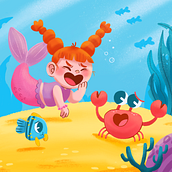 Mermaid Spread. Un proyecto de Ilustración tradicional e Ilustración infantil de Lindsey Renee - 18.01.2023
