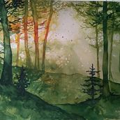 My project for course: Dreamy Watercolor Landscapes: Paint with Light. Pintura, e Pintura em aquarela projeto de Dasha Safro - 18.01.2023
