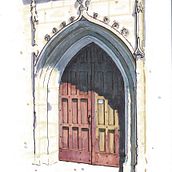 A Church Door. Sketching project by Geoff Hughes - 01.19.2023