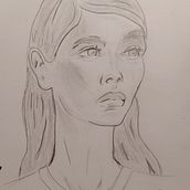 Mon projet du cours : Carnet de portraits : explorez le visage humain. Un progetto di Bozzetti, Disegno, Disegno di ritratti, Disegno artistico e Sketchbook di chrystel Va - 23.01.2023