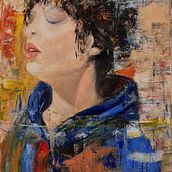 Mein Abschlussprojekt für den Kurs: Experimentelle Porträtmalerei mit Ölfarben. Fine Arts, Painting, and Oil Painting project by rvoelkmann - 01.19.2023