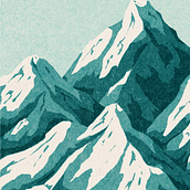 Montagnes. Traditional illustration project by Coline Mazzarino - 09.05.2022