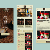 Mobile App - Baston Cafe. UX / UI, Mobile Design, Digital Design, App Design, and Digital Product Design project by Fung Tsz Kwan - 01.14.2023