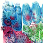 Six-legged creature. Un proyecto de Ilustración tradicional, Bellas Artes, Dibujo, Dibujo artístico, Pintura, Pintura a la acuarela y Diseño de personajes de Sandra Cartellone - 20.01.2023