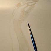 Mi proyecto del curso: Ilustración expresiva de manos en acuarela. Un progetto di Pittura, Pittura ad acquerello e Disegno anatomico di Alejandra Isabel Delgado Carvajal - 20.01.2023