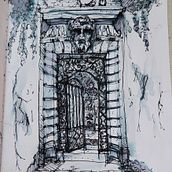 My project for course: Architectural Sketching with Watercolor and Ink. Sketching, Watercolor Painting, Sketchbook, Ink Illustration, Architectural Illustration, and Drawing project by Dwight Fincher - 01.20.2023