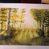 My project for course: Dreamy Watercolor Landscapes: Paint with Light. Un progetto di Pittura e Pittura ad acquerello di Heather Dack - 19.01.2023