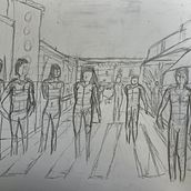 My project for course: Basic Principles of Drawing People from Imagination. Traditional illustration, Fine Arts, Sketching, Pencil Drawing, Drawing, Artistic Drawing, and Figure Drawing project by Saida Fakih - 01.21.2023