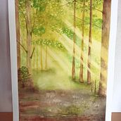 Mon projet du cours : Paysages oniriques à l'aquarelle : capturez la lumière. Een project van Schilderij y Aquarelschilderen van carole_treille - 21.01.2023