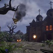 Orthodox Church Graveyard. 3D projeto de 89141822377iml - 26.12.2022