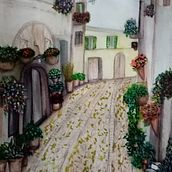 Vicolo di Spello.. Un progetto di Pittura di Floriana Prattichizzo - 03.01.2023