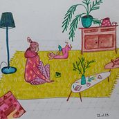 Mon projet du cours : Carnet de croquis pour explorer votre style de dessin. Un proyecto de Ilustración tradicional, Bocetado, Creatividad, Dibujo, Pintura a la acuarela, Sketchbook y Pintura gouache de Adèle Massin - 22.01.2023