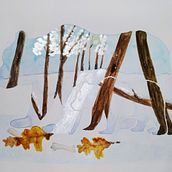My project for course: Double Exposure Watercolor: Painting Nature. Traditional illustration, Watercolor Painting, Realistic Drawing, and Naturalistic Illustration project by kele.andrea10 - 01.22.2023