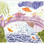 Mi proyecto del curso: Ilustración en acuarela con influencia japonesa. Traditional illustration, Drawing, and Watercolor Painting project by linacerniauskaite - 01.20.2023